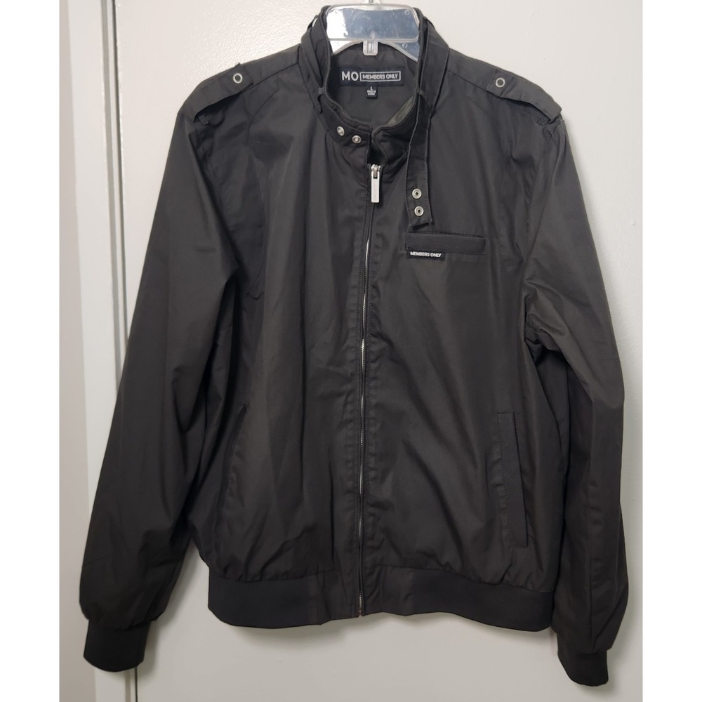 Members Only‎ Men's Classic Iconic Racer Jacket Full Zip Large 80's Sporty Retro